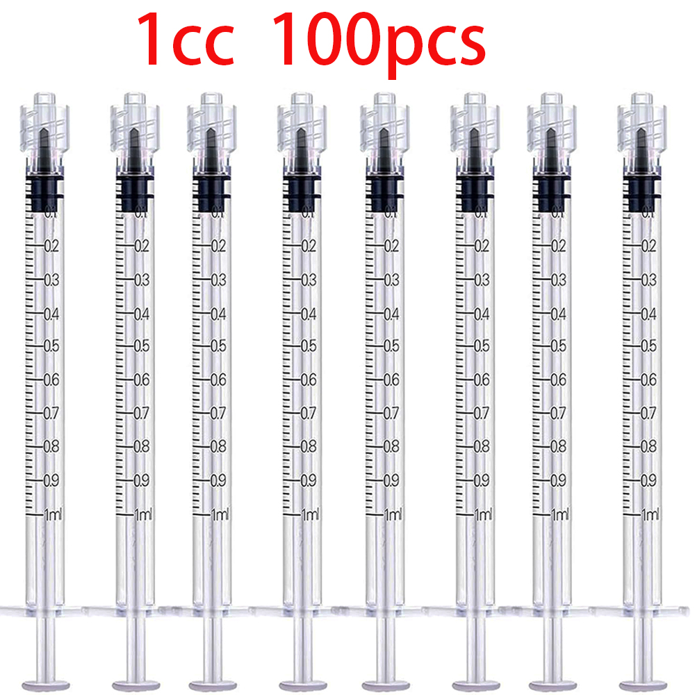 Medical Lab Supplies - 1Pc/50Pcs/100Pcs 1ml Luer Lock Syringe, Non‑Sterile