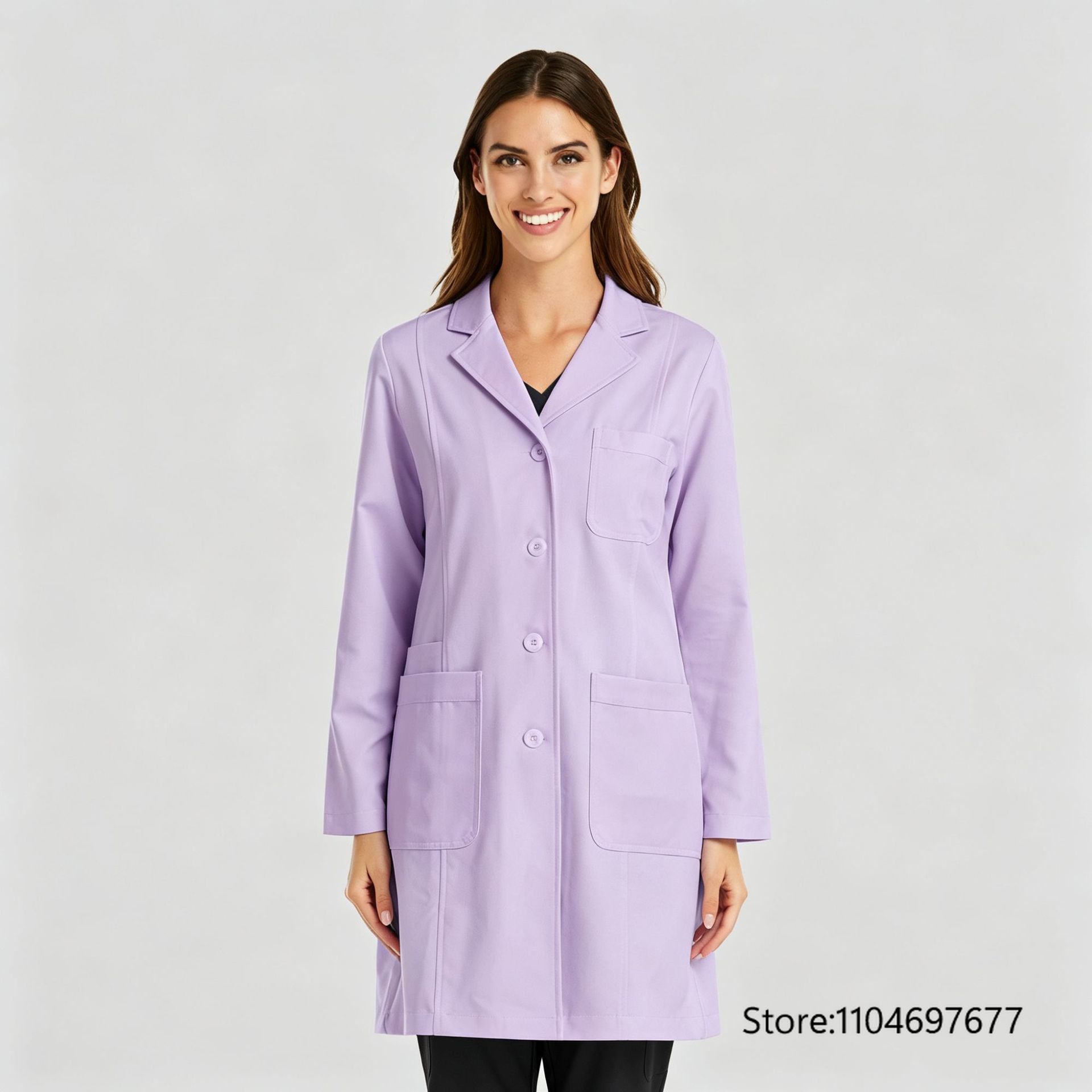 Multicolor Women's Long Sleeve - Lab Coat Medical recension och pris