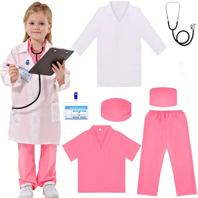 7PCS Kids Doctor Nurse Cosplay - Lab Coat Medical recension och pris