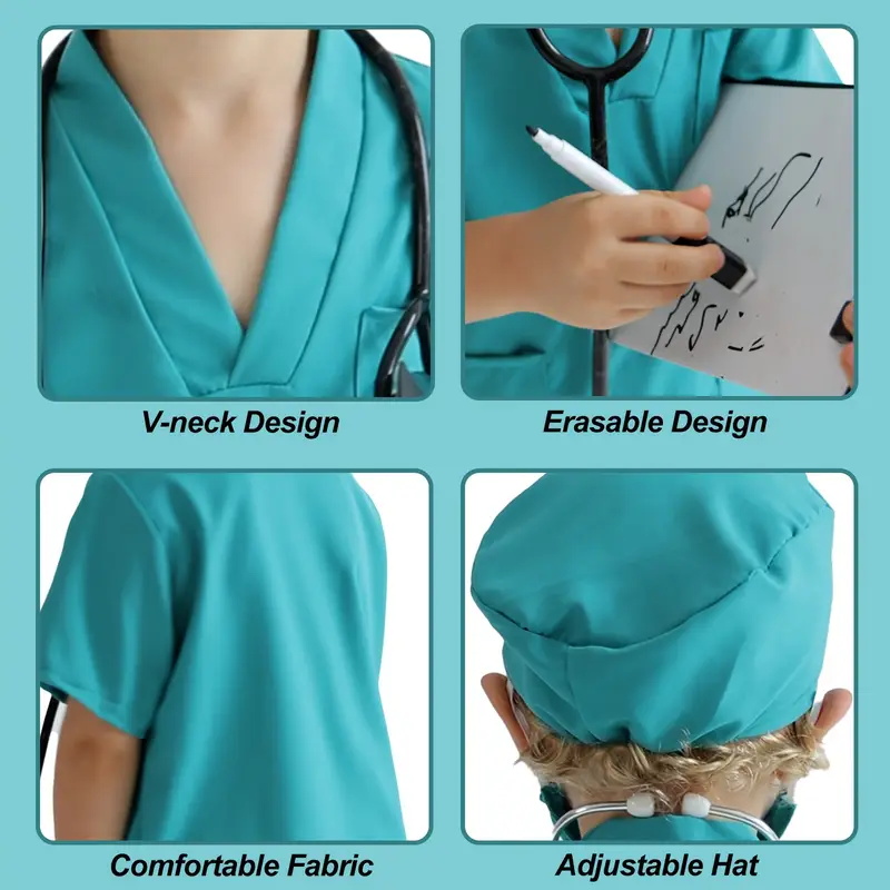 7PCS Kids Doctor Nurse Cosplay - Lab Coat Medical recension och pris