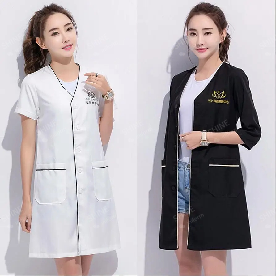 beauty uniform beautician Cust - Lab Coat Medical recension och pris